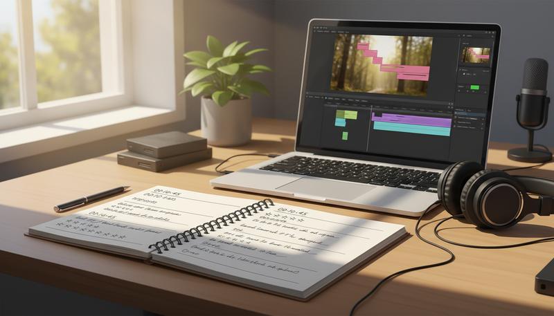 Filmmaker's logging sheet showing timecodes, moment descriptions, and star ratings for documentary footage review