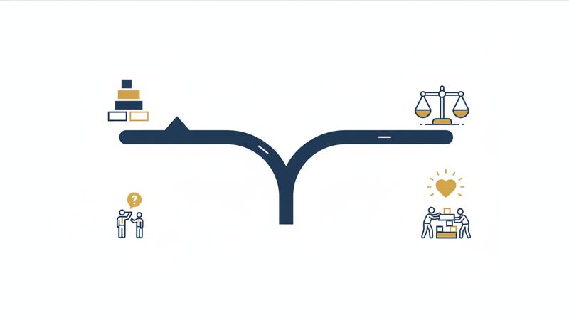 Diagram illustrating the Euthyphro dilemma: the two-horned philosophical puzzle between divine command and independent morality