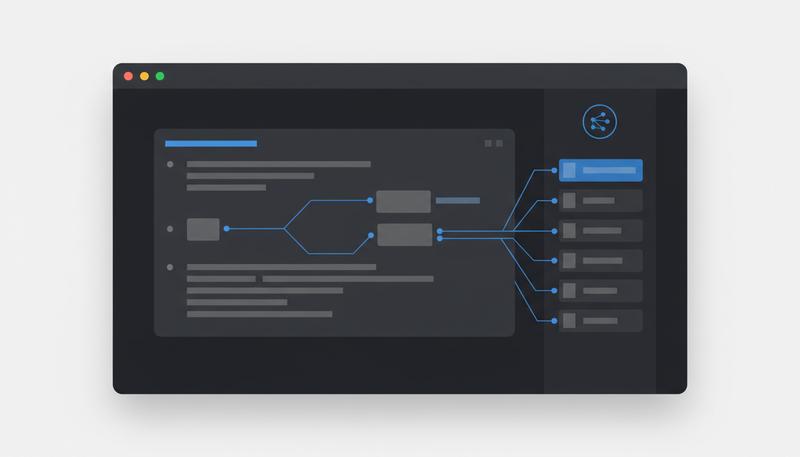 a note with backlinks panel visible on the right, graph view icon in sidebar